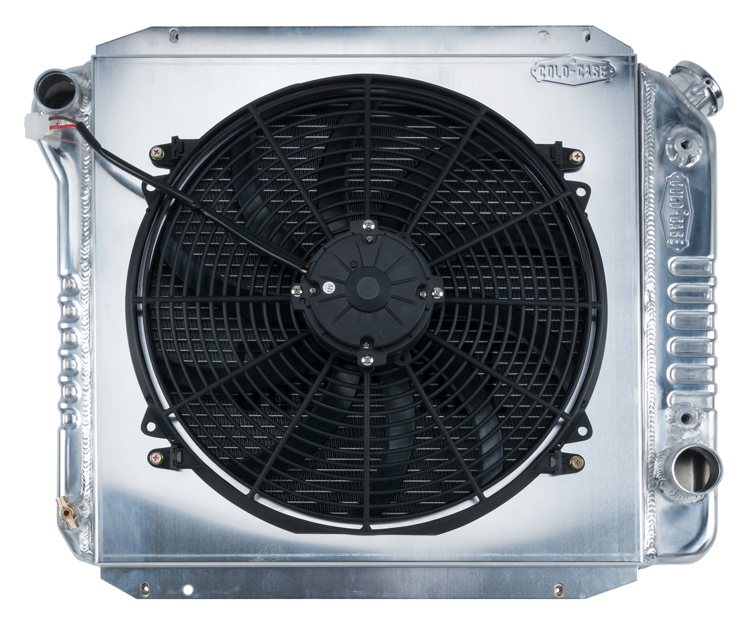 66-77 Ford Bronco Aluminum Performance Radiator And 16 Inch Fan Kit Cold Case Radiators Radiator Kit COLD-CASE Radiators