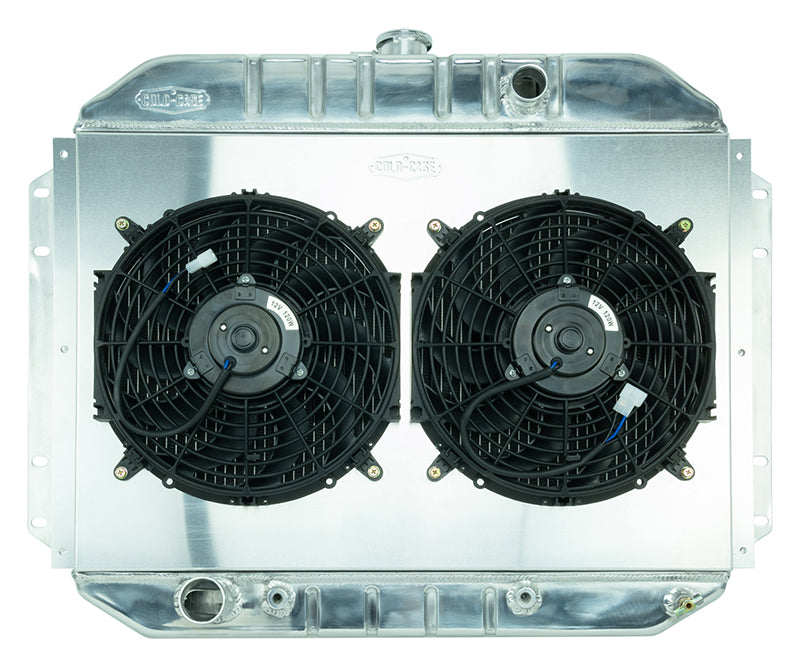 61-64 Ford F-100 Aluminum Performance Radiator and Dual 12 Inch Fan Kit Cold Case Radiators Radiator Kit COLD-CASE Radiators