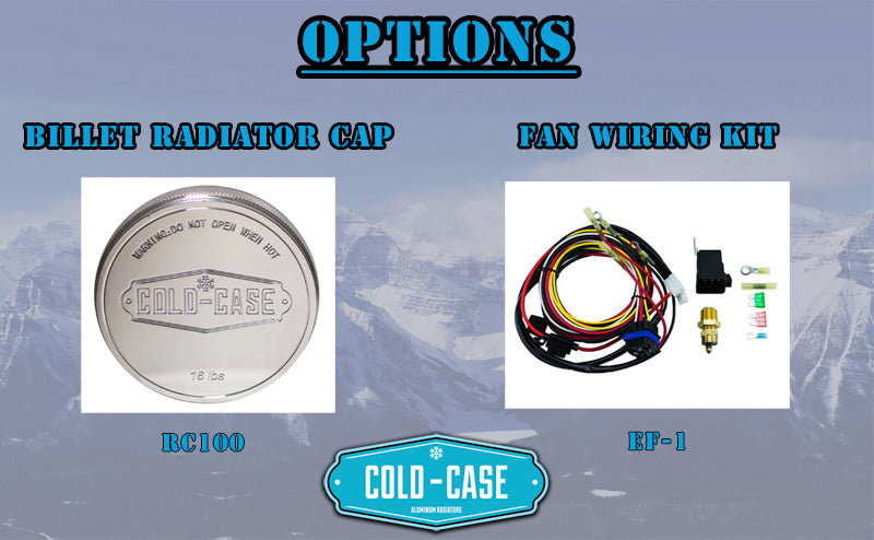 68-77 A-Body Aluminum Radiator Automatic Dual 14 Inch Fan Kit Cold Case Radiators Radiator Kit COLD-CASE Radiators