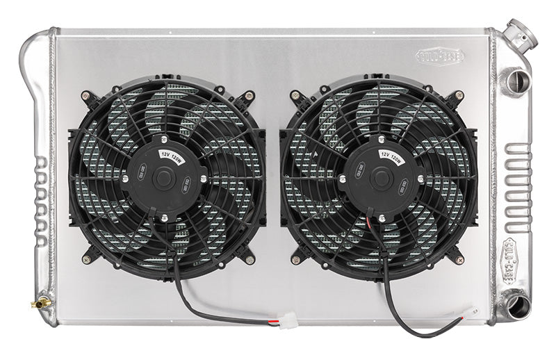 78-88 GM G-Body Aluminum Radiator and 12 Inch Dual Fan Kit AT LS Swap Cold Case Radiators Radiator Kit COLD-CASE Radiators
