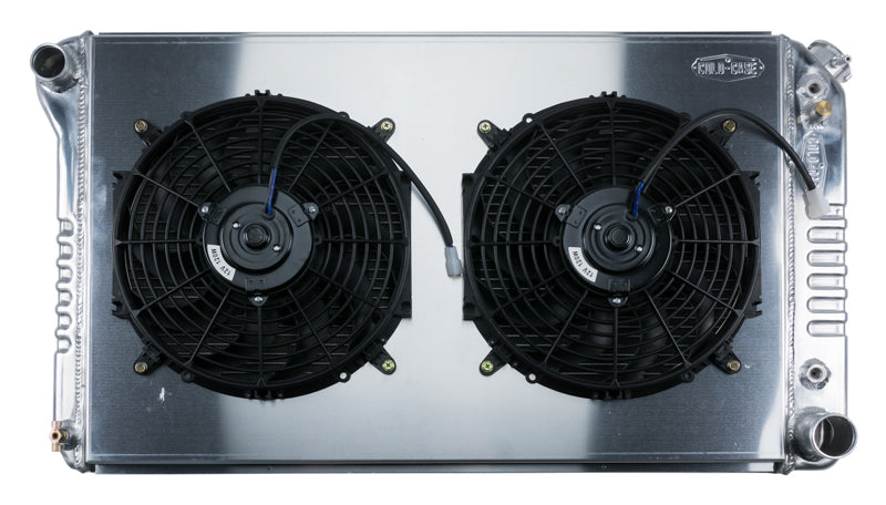 77-87 Chevy/GMC Pickup Truck 21 Inch Aluminum Radiator and 14 Inch Fan Kit Cold Case Radiators Radiator Kit COLD-CASE Radiators