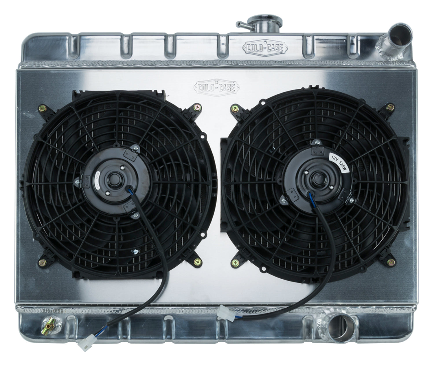 65 GTO Tri-Power Aluminum Radiator And 12 Inch Dual Fan Kit W/O AC MT Cold Case Radiators Radiator Kit COLD-CASE Radiators