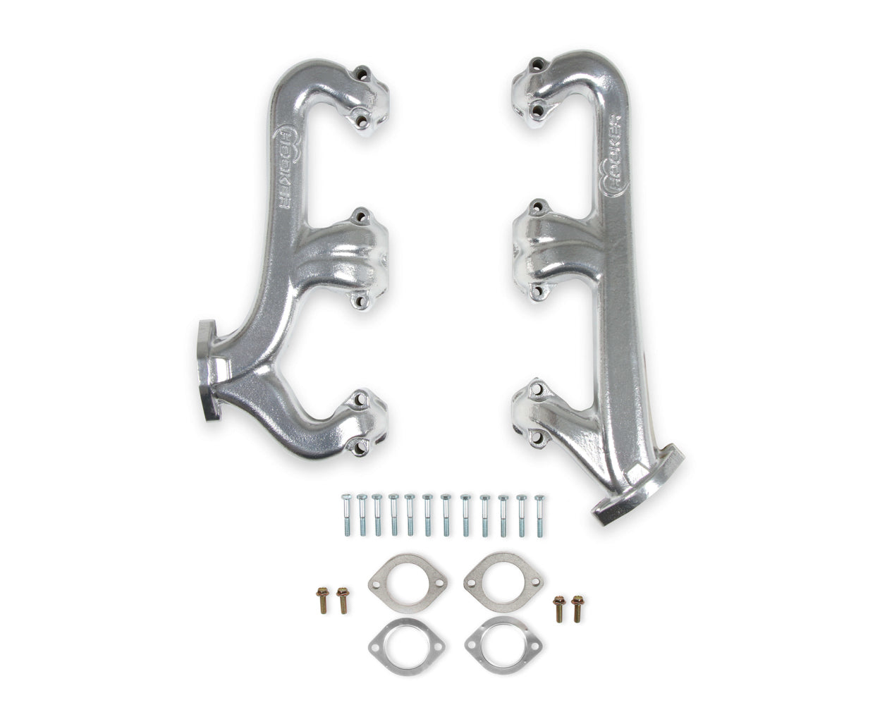 Exhaust Manifold Set Cast Iron - SBC 2.5 Dia Exhaust, Mufflers & Tips Hooker