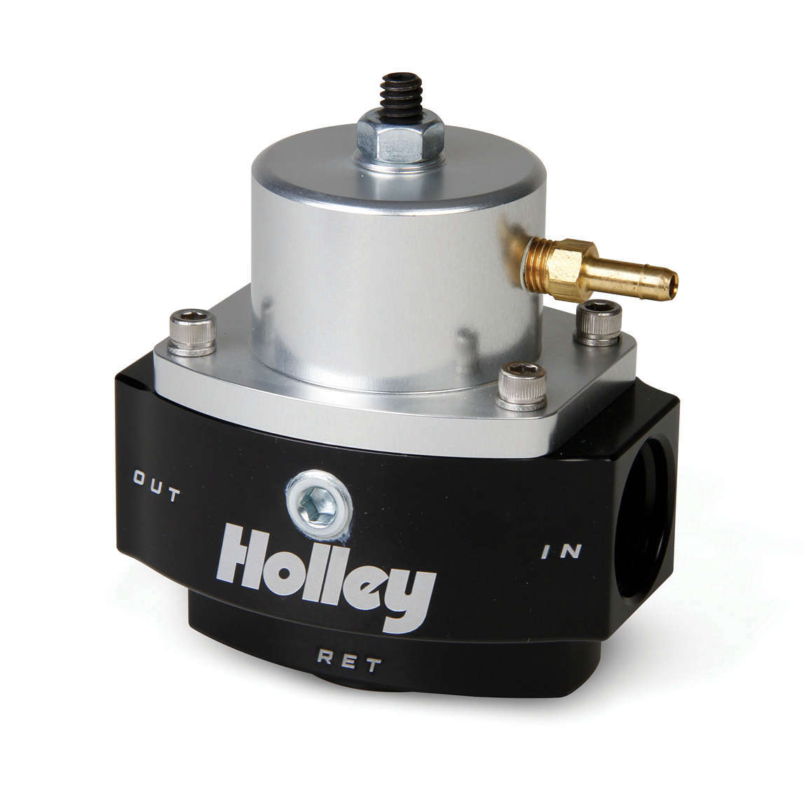 4500 Billet Fuel Press. Regulator w/EFI Bypass Fuel Pressure Regulators Holley