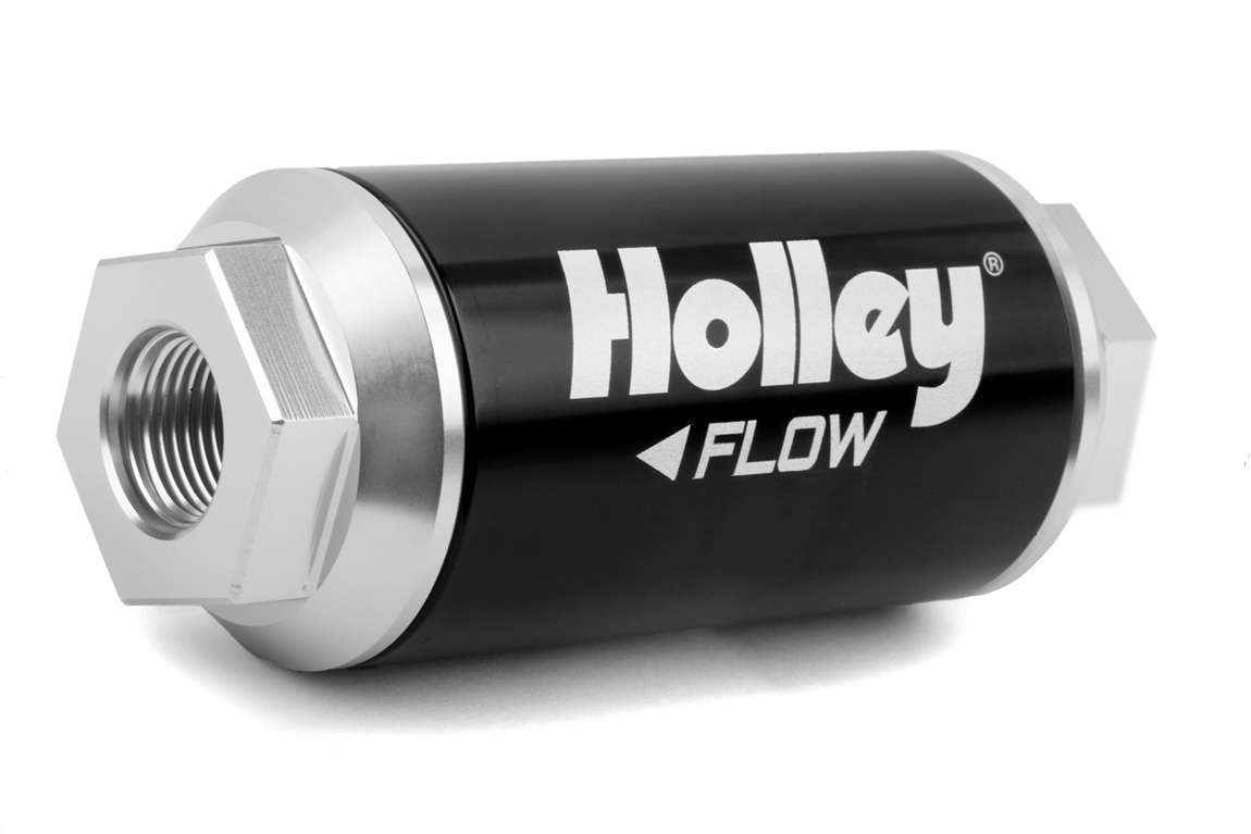 Billet HP Fuel Filter - -8an 100-Micron 175GPH Fuel Filters and Components Holley