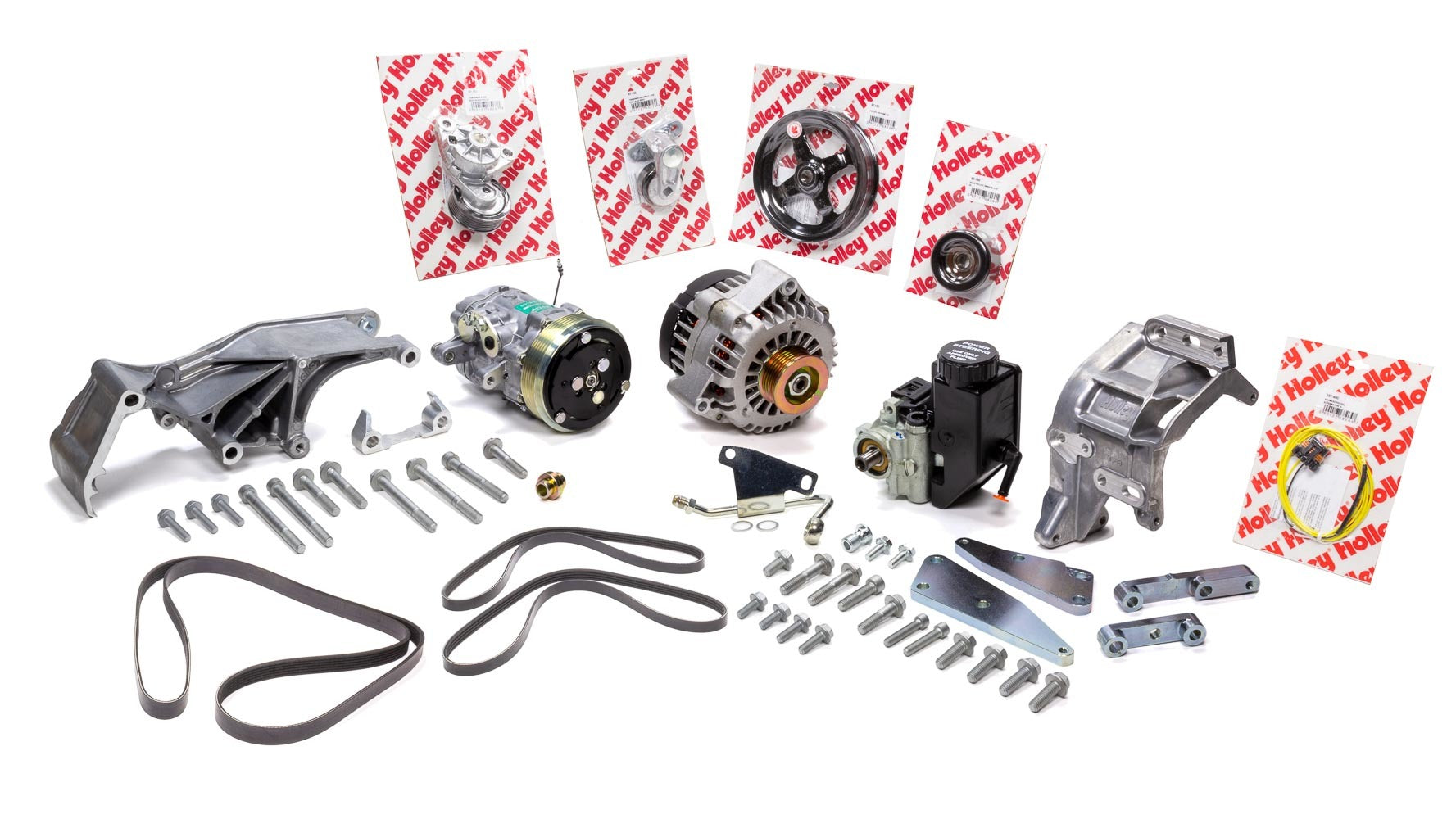 Low LS Drive System Kit w/PS/Alt & AC Compress. Pulley Kits Holley
