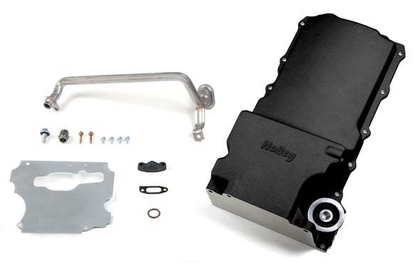 GM Retro Fit Oil Pan - LS Engines - Black Engine Oil Pans Holley
