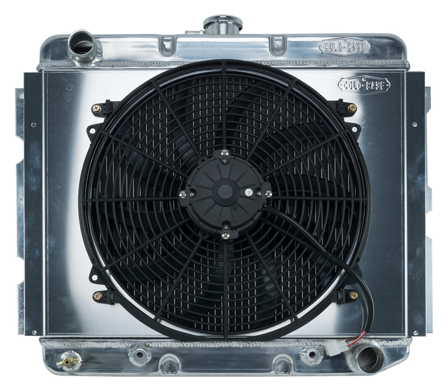 68-73 B,C,E Body BB Aluminum Performance Radiator And 16 Inch Fan Kit AT 16x22.75 Inch Cold Case Radiators Radiator Kit COLD-CASE Radiators