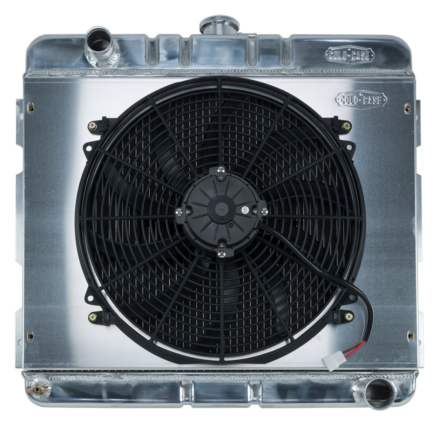 70-72 A,B Body SB Aluminum Performance Radiator And 16 Inch Fan Kit MT 17x22 Inch Cold Case Radiators Radiator Kit COLD-CASE Radiators