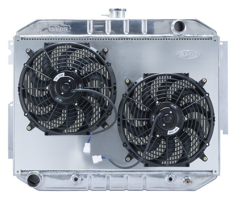 66-70 Mopar C Body 26X17.5 AT Performance Radiator and Dual Fan Kit Cold Case Radiators Radiator Kit COLD-CASE Radiators