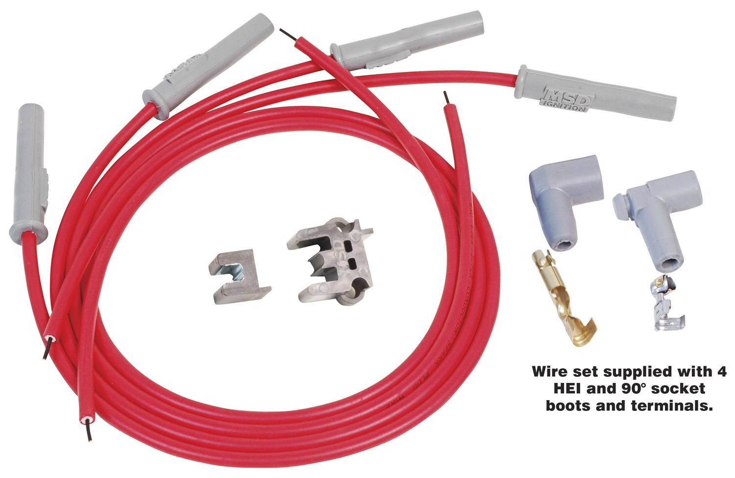 8.5MM Wire Set-4 Cyl Hei Spark Plug Wires MSD