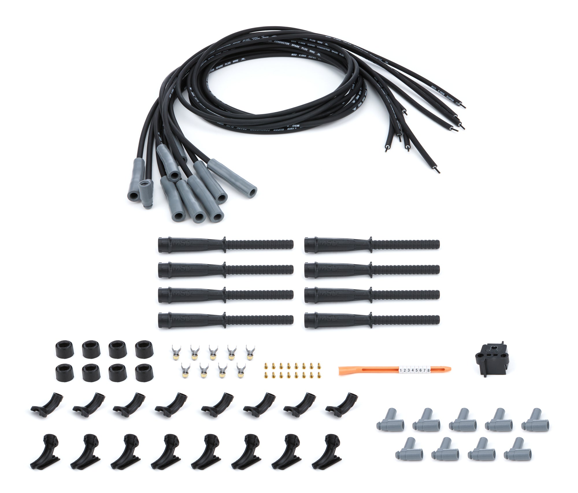 8.5MM Spark Plug Wire Set - Black Spark Plug Wires MSD