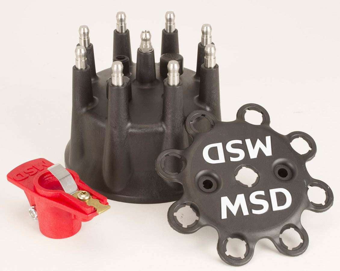 Cap & Rotor Kit Pro Mag Lite - Black Distributor Caps MSD