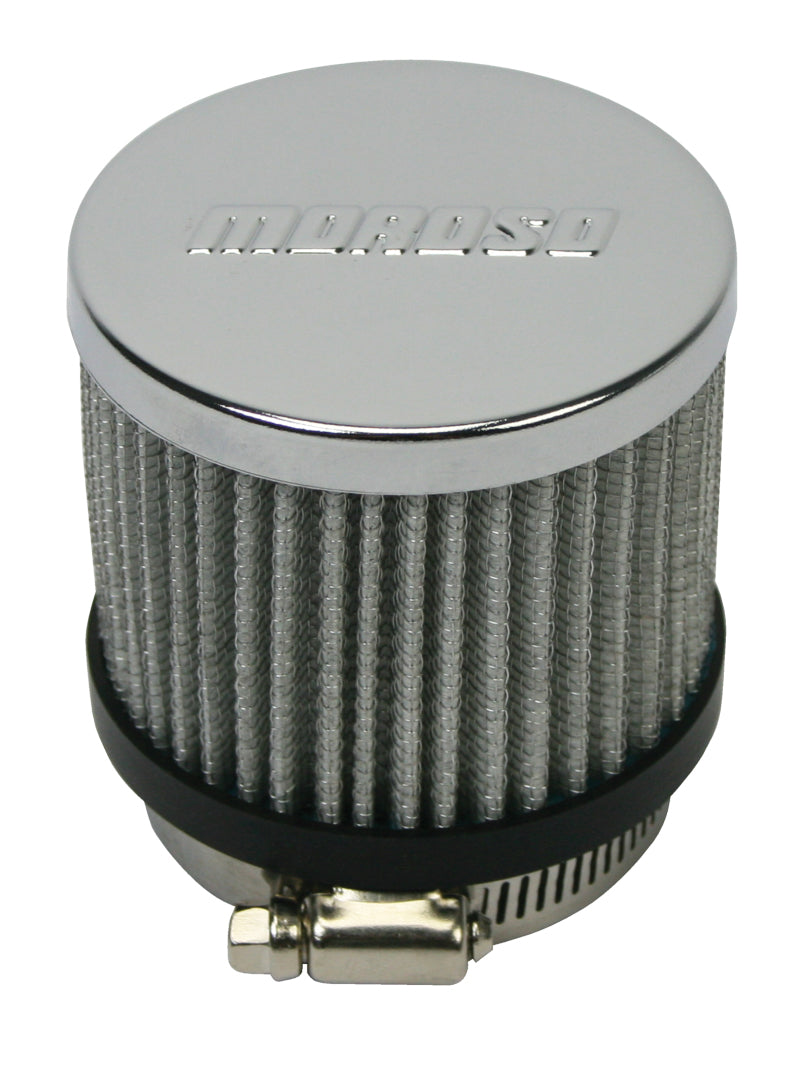 Moroso Filtered Valve Cover Breather - Clamp-On - No Hood - 2in ID Valve Covers Moroso