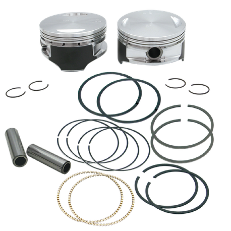 S&S Cycle 1999+ BT 106in Forged Stroker Pistons - Plus .010in Piston Sets - Powersports S&S Cycle