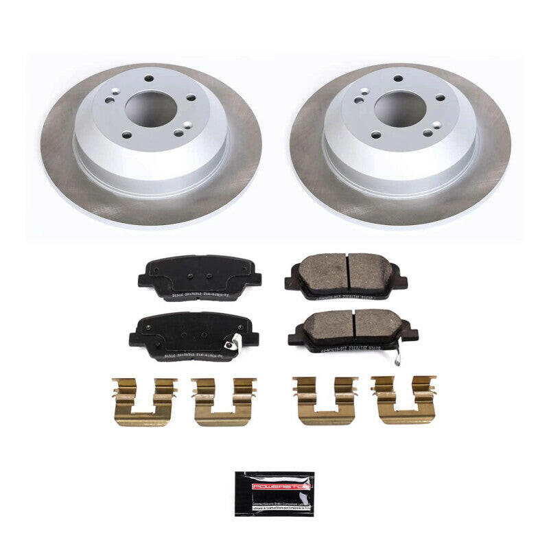 Power Stop 11-15 Kia Sorento Rear Semi-Coated Rotor Kit Brake Kits - Performance Blank PowerStop