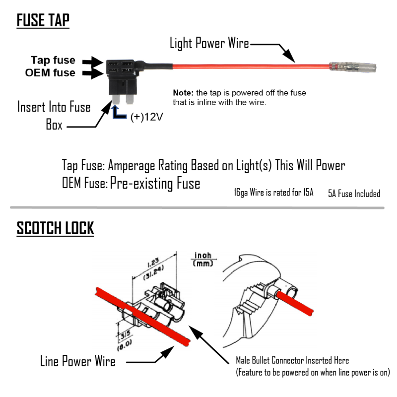 Baja Designs Wiring Harness Fuse Tap Kit Light Accessories and Wiring Baja Designs