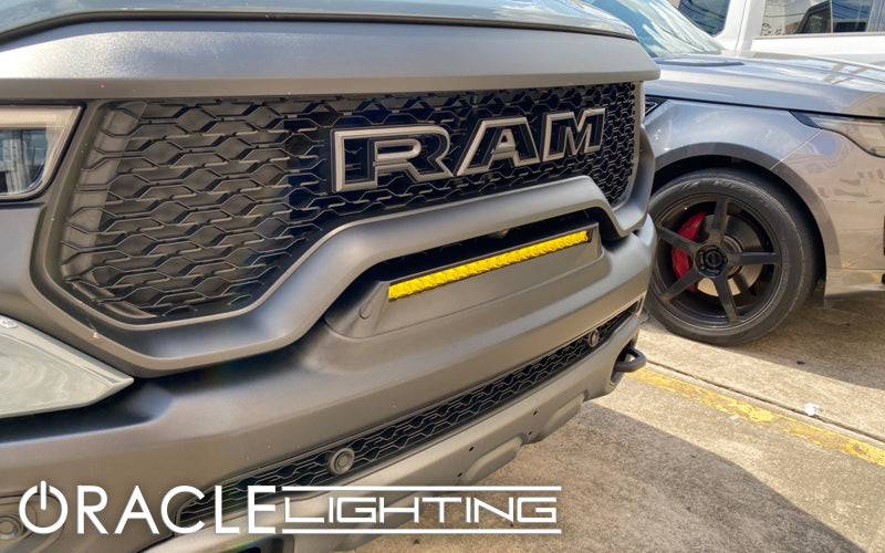 ORACLE Lighting 19-22 RAM Rebel/TRX Front Bumper Flush LED Light Bar System - Yellow Light Strip LED ORACLE Lighting