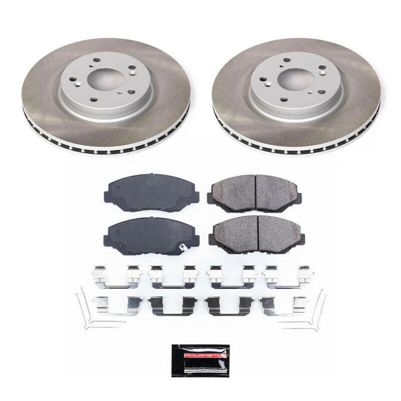 Power Stop 12-16 Honda CR-V Front Semi-Coated Rotor Kit Brake Kits - Performance Blank PowerStop