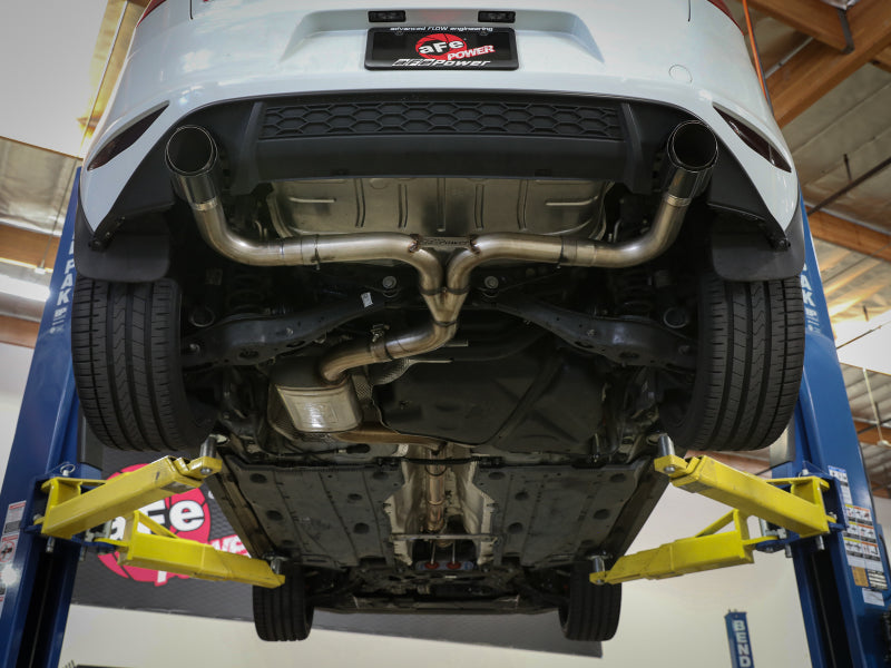 aFe MACH Force-Xp 3 IN to 2-1/2 IN Stainless Steel Cat-Back Exhaust Carbon Volkswagen GTI 15-17 Catback aFe