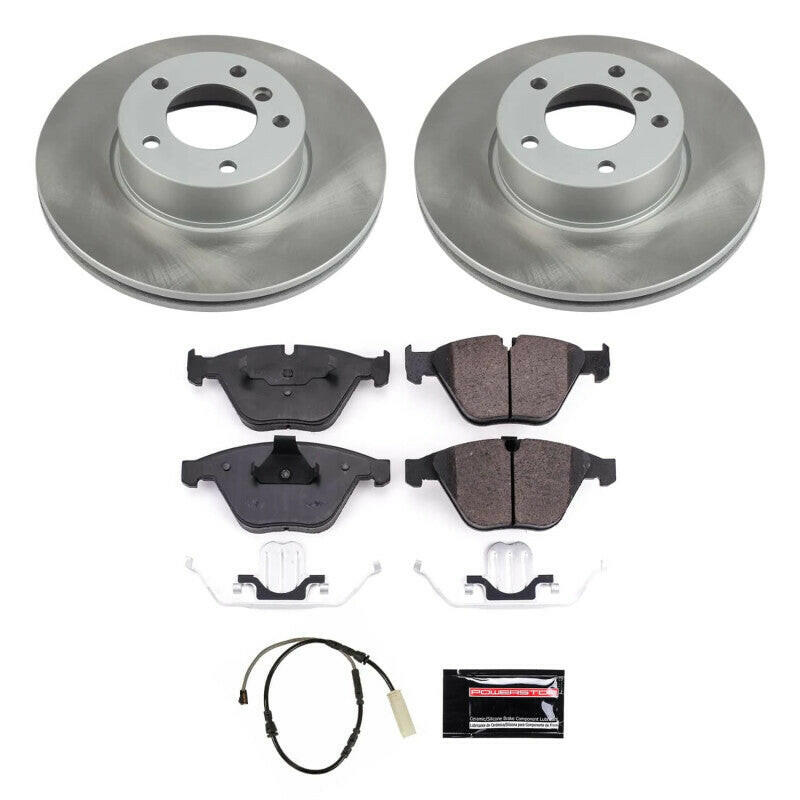 Power Stop 13-15 BMW X1 Front Semi-Coated Rotor Kit Brake Kits - Performance Blank PowerStop