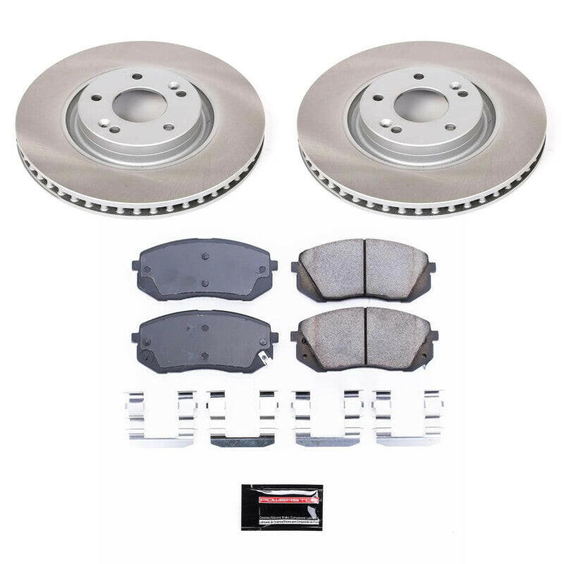 Power Stop 14-16 Kia Cadenza Front Semi-Coated Rotor Kit Brake Kits - Performance Blank PowerStop