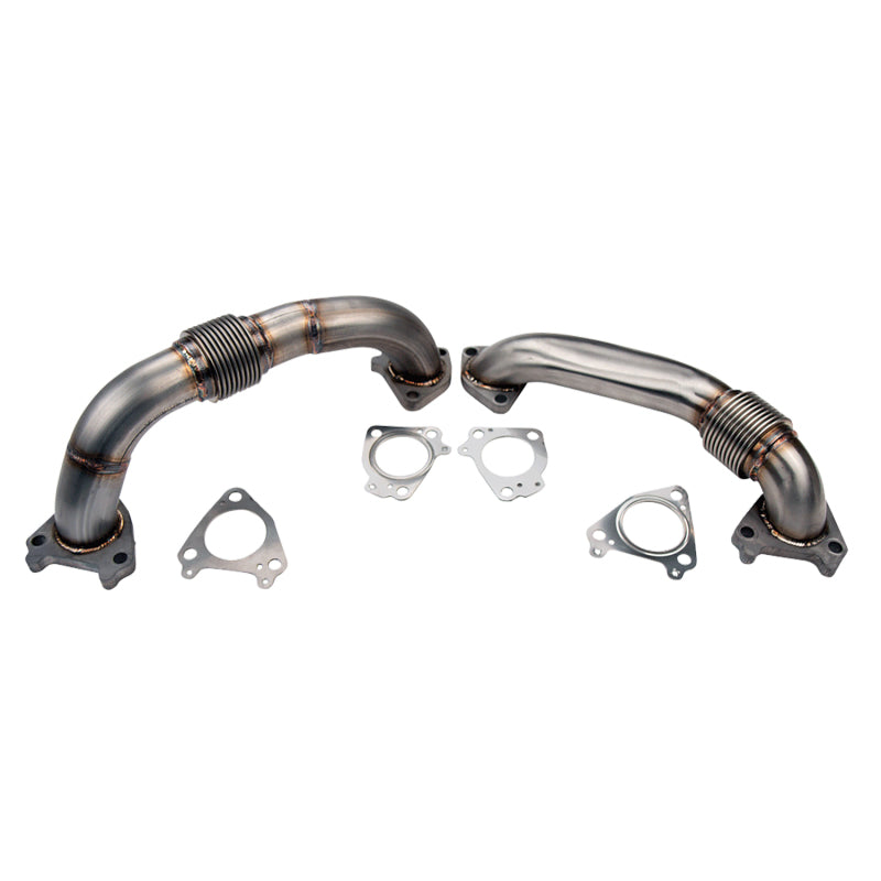 Wehrli 01-04 Chevrolet 6.6L Duramax LB7 2in Stainless Up Pipe Kit w/Gaskets - Single Turbo Connecting Pipes Wehrli