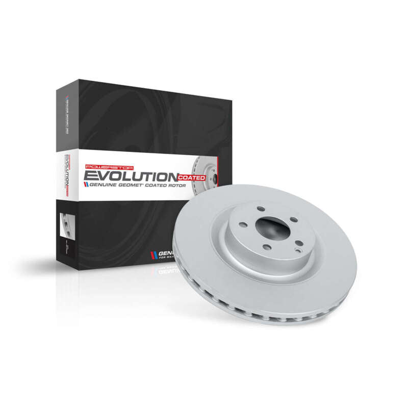 Power Stop 02-07 Mitsubishi Lancer Front Evolution Geomet Coated Rotor Brake Rotors - OE - Cryo PowerStop