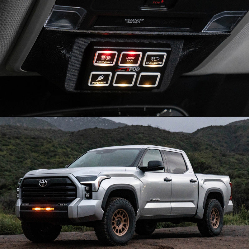 sPOD Mini6 SourceLT Vehicle Kit - Toyota 2022-On Tundra Switch Panels SPOD