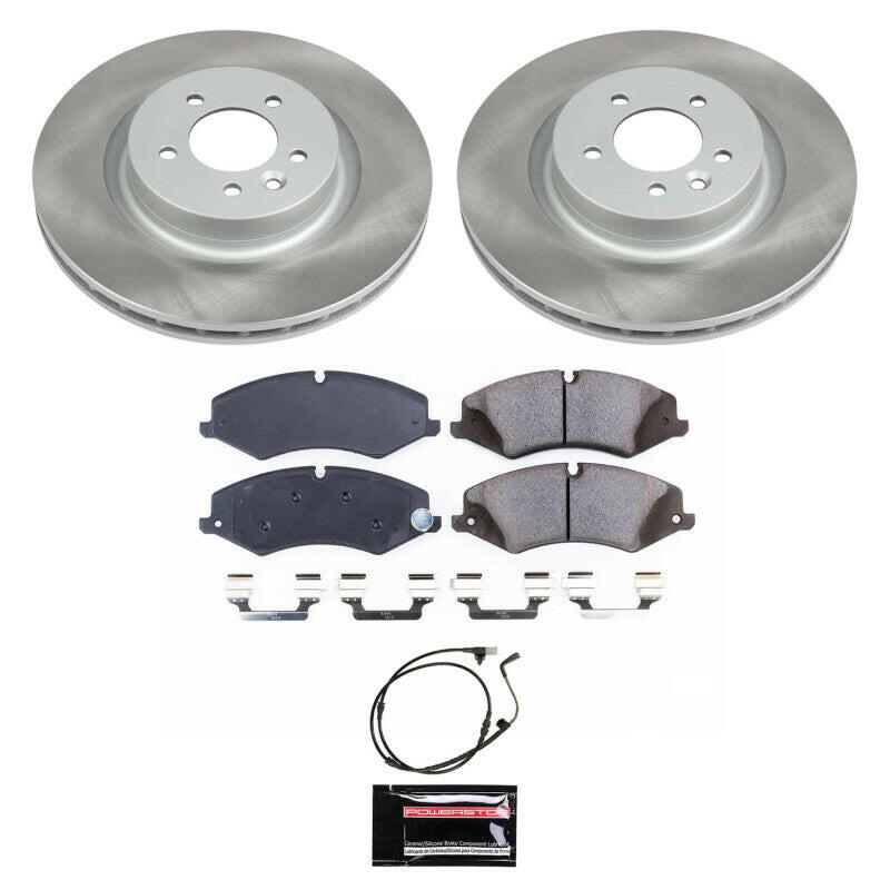 Power Stop 10-13 Land Rover Range Rover Sport Front Semi-Coated Rotor Kit Brake Kits - Performance Blank PowerStop