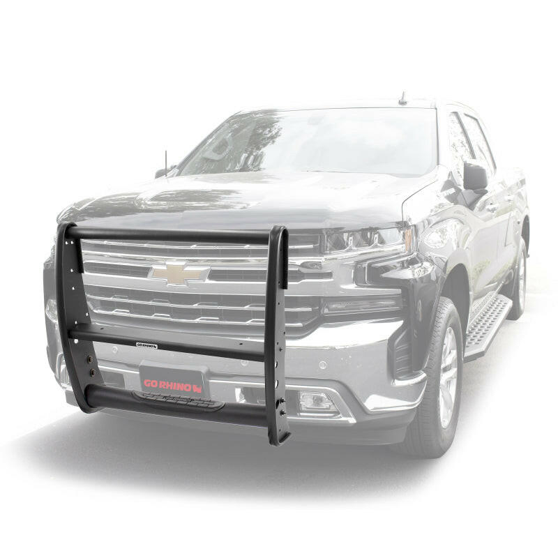 Go Rhino 19-20 Chevrolet Silverado 1500 3000 Extreme Series StepGuard - Textured Black Grille Guards Go Rhino
