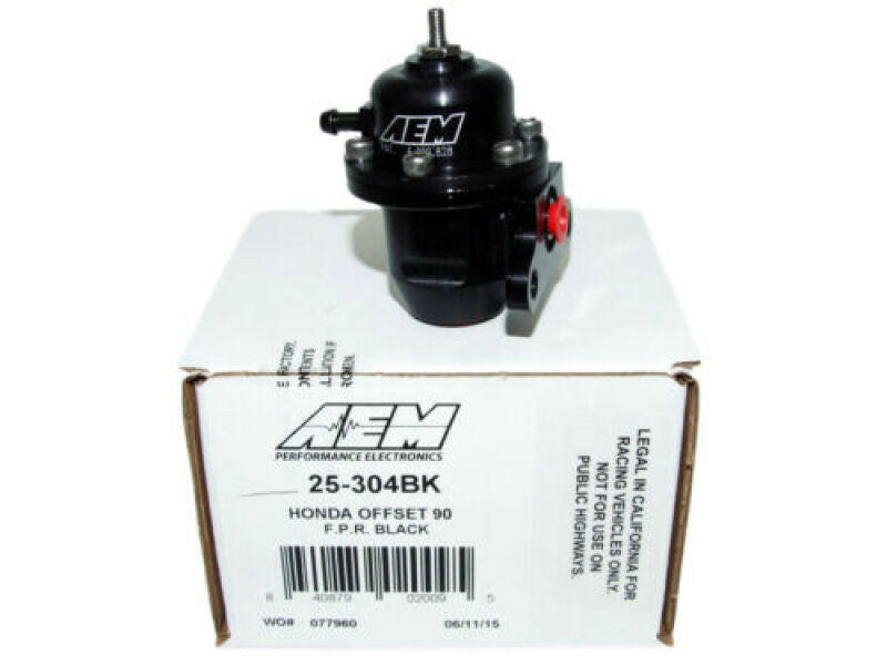 AEM 96-97 Acura CL / 94-97 Accord / 96-00 Civic Ex Black Adjustable Fuel Pressure Regulator Fuel Pressure Regulators AEM