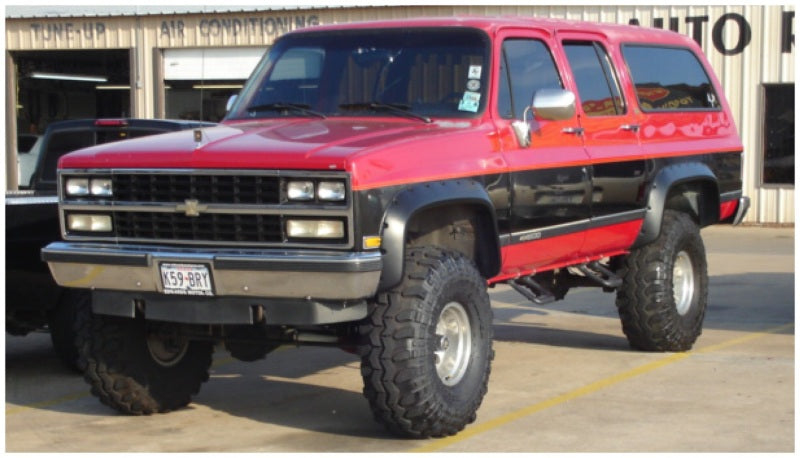 Bushwacker 75-80 Chevy K10 Suburban Cutout Style Flares 2pc - Black Fender Flares Bushwacker