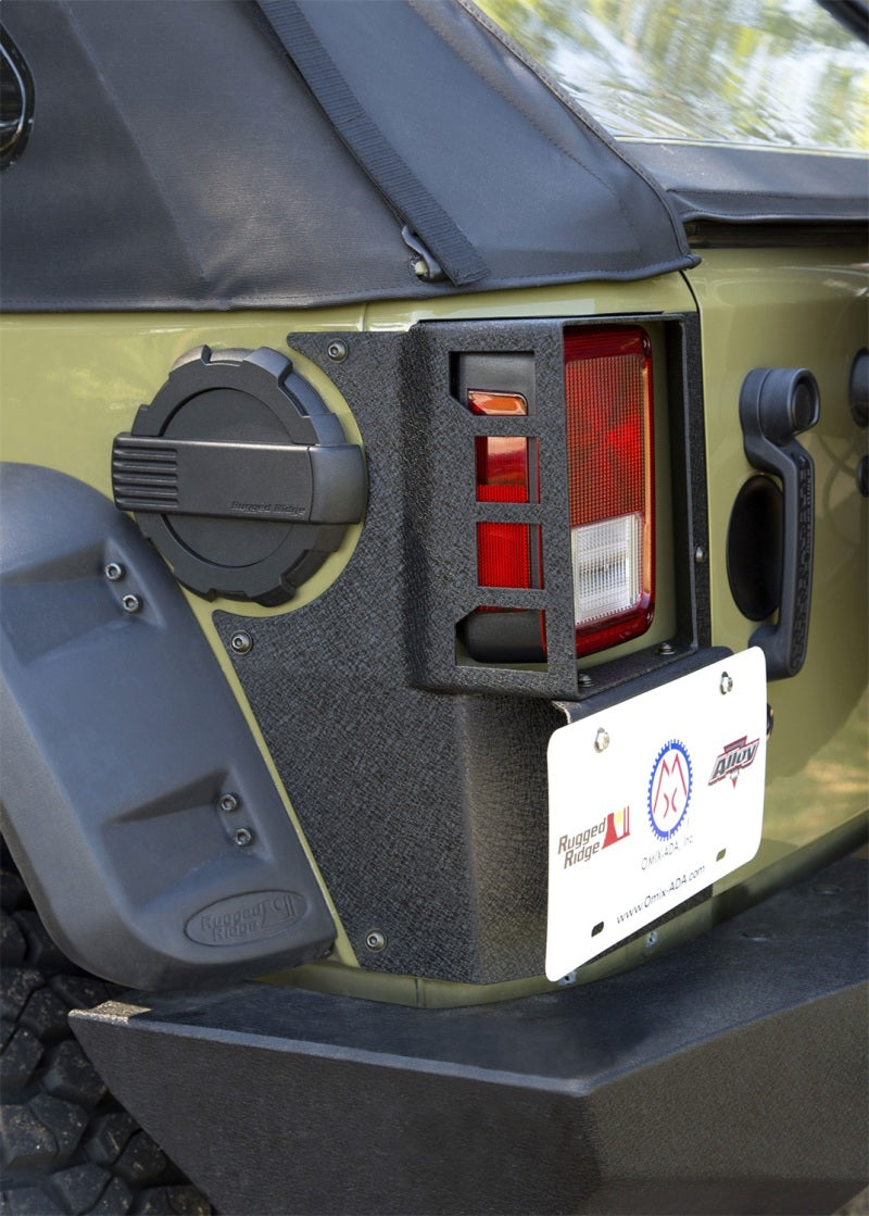 Rugged Ridge XHD Corner Guard Rear 07-18 Jeep Wrangler JKU 4 Door Body Armor & Rock Rails Rugged Ridge