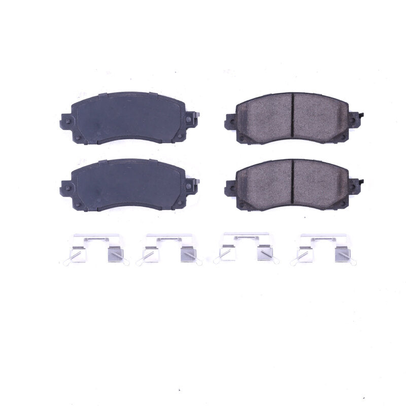 Power Stop 18-19 Subaru Crosstrek Front Z17 Evolution Ceramic Brake Pads w/Hardware Brake Pads - OE PowerStop
