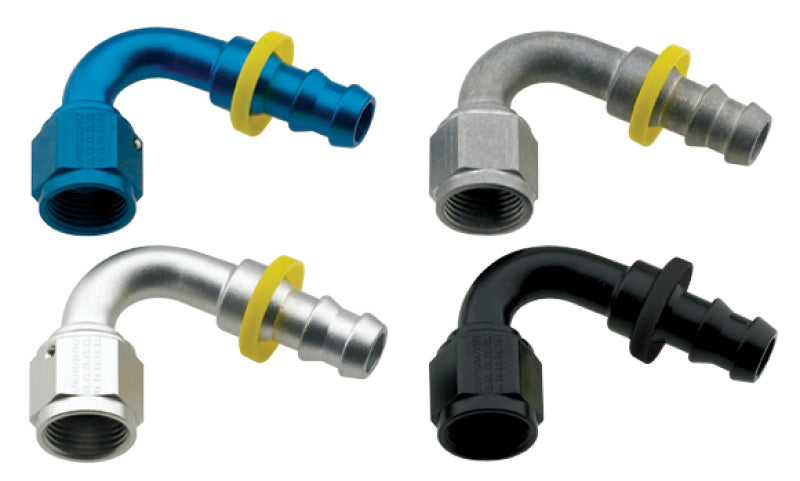 Fragola -10AN Push-Lite End 120 Degree - Blue Fittings Fragola