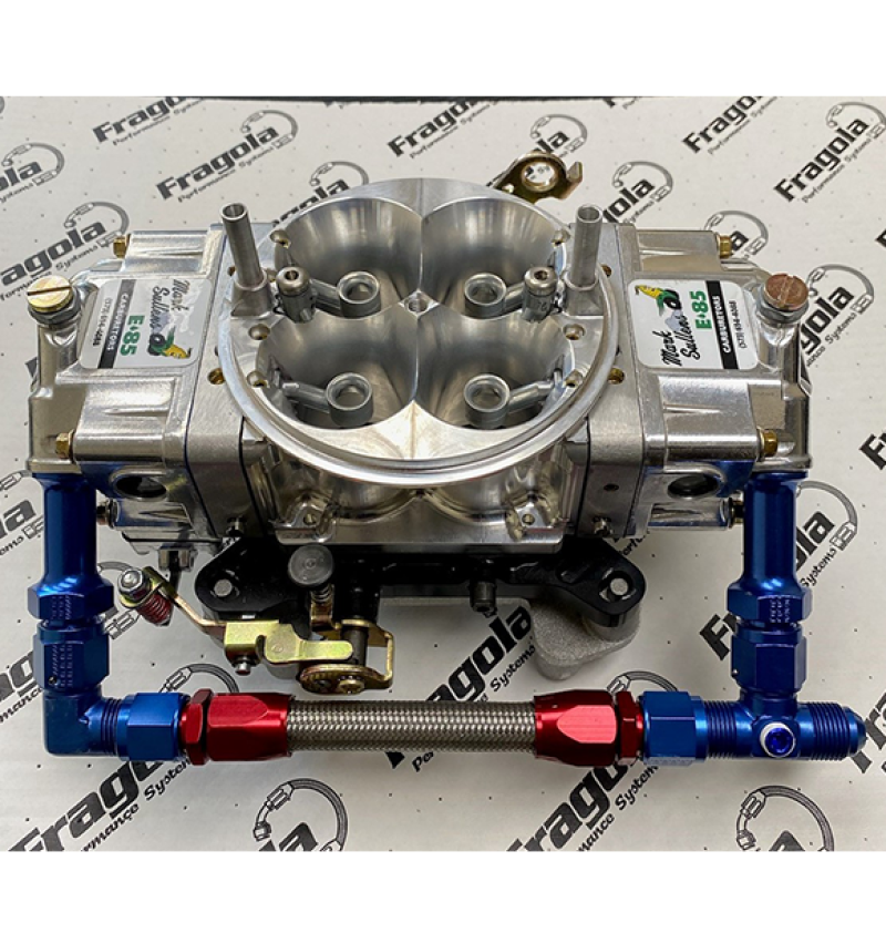 Fragola 7/8-20 Dual Inlet 4500 -8AN Fuel Line Kit Black Fuel Lines Fragola