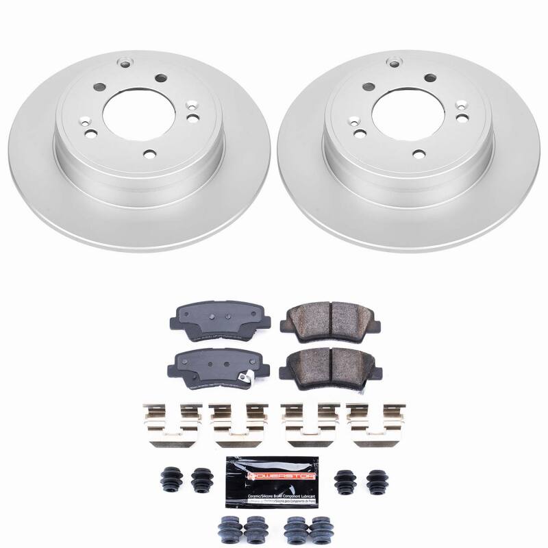 Power Stop 09-11 Hyundai Azera Rear Z23 Coated Brake Kit Brake Kits - Performance D&S PowerStop