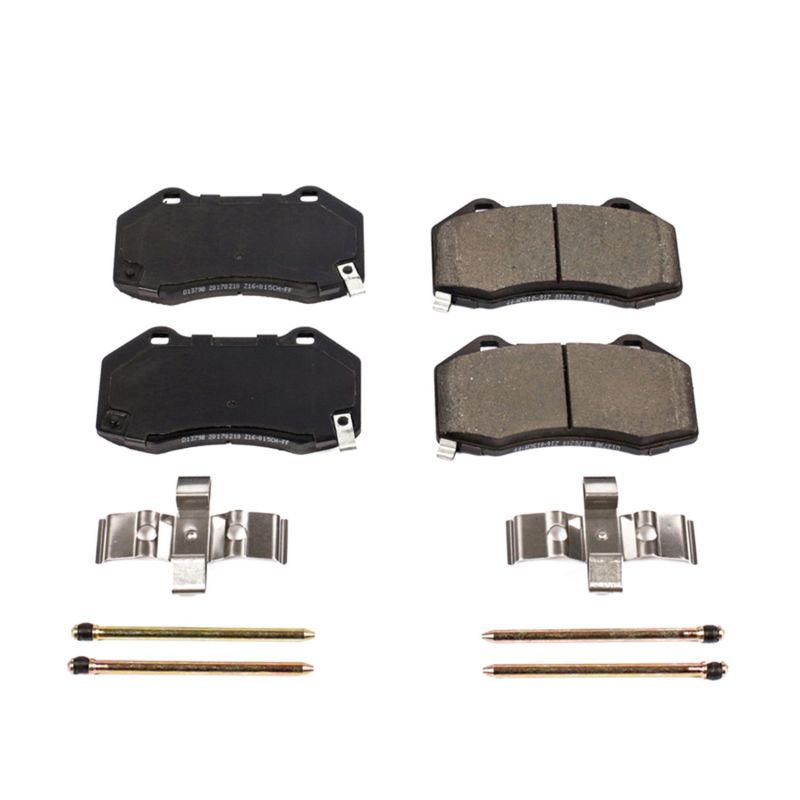 Power Stop 17-18 Fiat 124 Spider Front Z17 Evolution Ceramic Brake Pads w/Hardware Brake Pads - OE PowerStop
