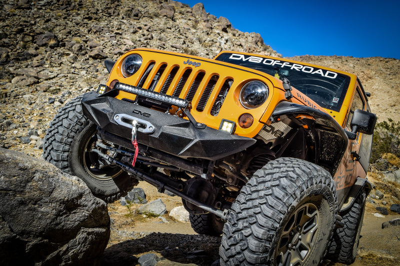 DV8 Offroad 07-18 Jeep Wrangler JK Front Aluminum Inner Fender - Black Wheel Well Liners DV8 Offroad