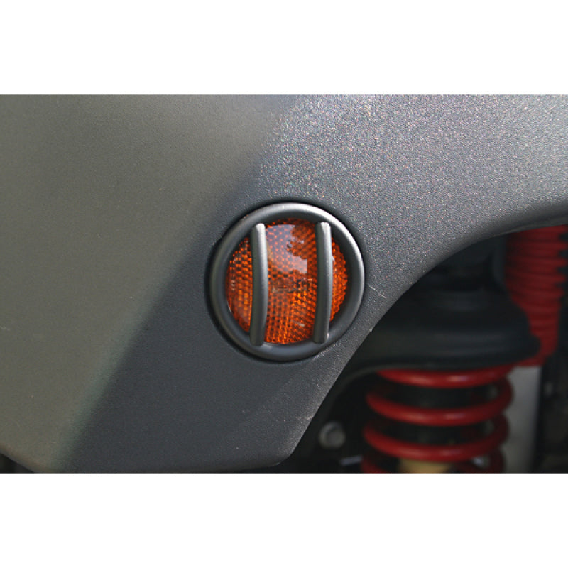 Rugged Ridge 07-18 Jeep Wrangler JK Black Side Marker Light Euro Guards Light Covers and Guards Rugged Ridge