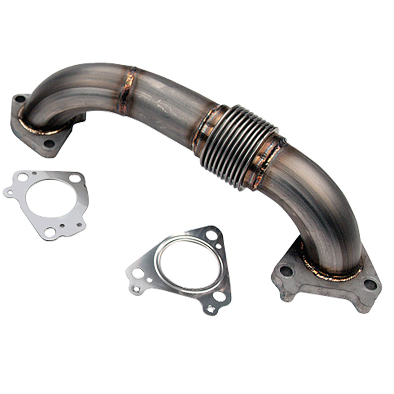 Wehrli 01-04 Chevrolet 6.6L Duramax LB7 2in Stainless Passenger Side Up Pipe w/Gaskets (Twin Turbo) Connecting Pipes Wehrli