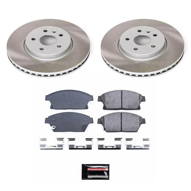 Power Stop 15-17 Chevrolet Trax Front Semi-Coated Rotor Kit Brake Kits - Performance Blank PowerStop
