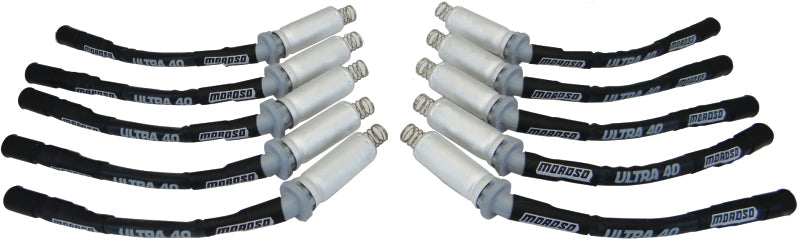 Moroso 08-17 Dodge Viper Ignition Wire Set - Ultra 40 - Sleeved - Black Spark Plug Wire Sets Moroso