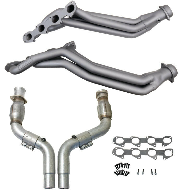 BBK 05-24 Dodge 6.1L/6.2L/6.4L Hemi 1-7/8in Headers w/High Flow Catted Mid Pipe (Ti Ceramic) Headers & Manifolds BBK