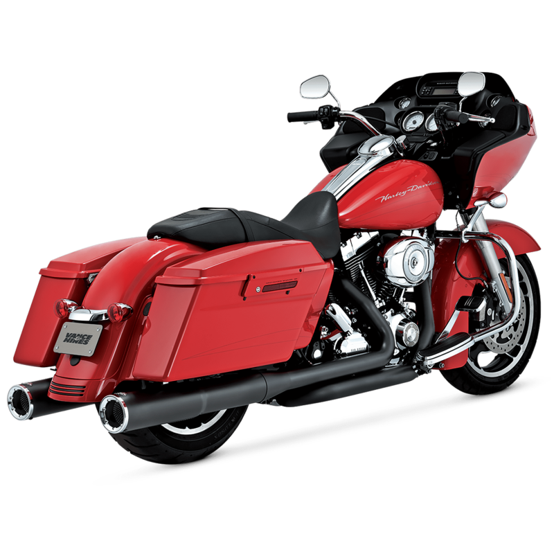 Vance & Hines HD Dresser 95-16 Hi-Output Slipons Black Slip-On Exhaust Motorcycle Slip-On Vance and Hines