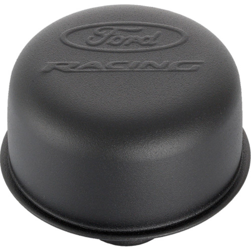 Ford Racing Black Crinkle Finish Breather Cap w/ Ford Racing Logo - Twist Type Engine Breather Filters Ford Racing