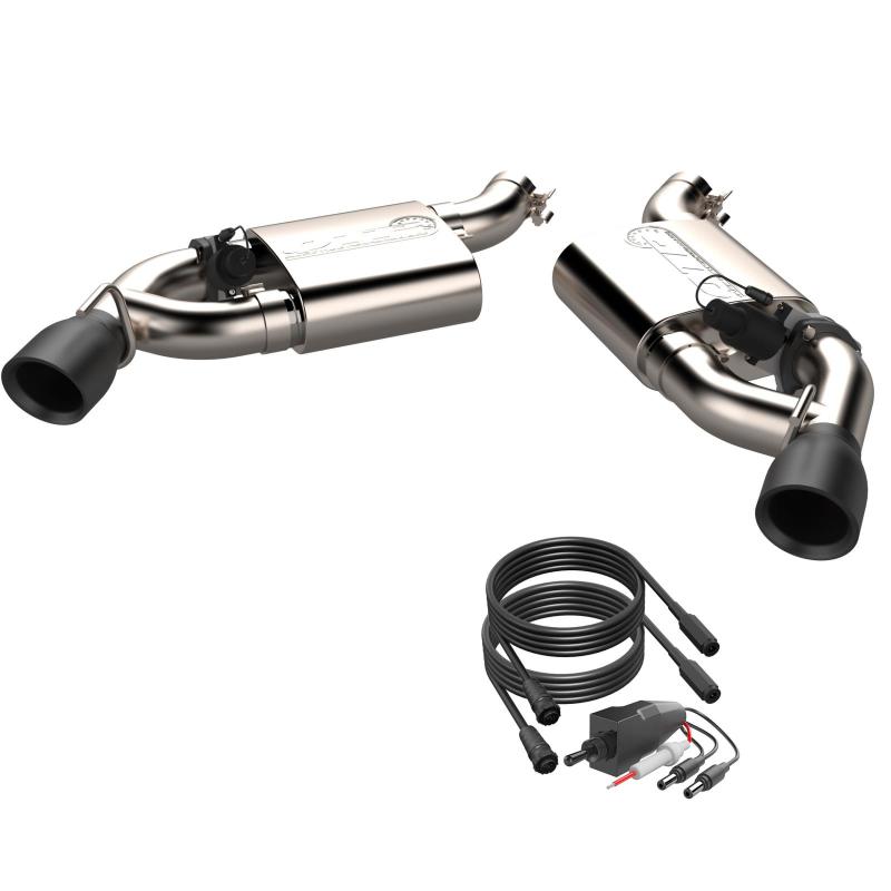 QTP 2016-2024 Chevrolet Camaro SS QTP Screamer Axle Back Dual Tip Bumper Black Tips Axle Back QTP