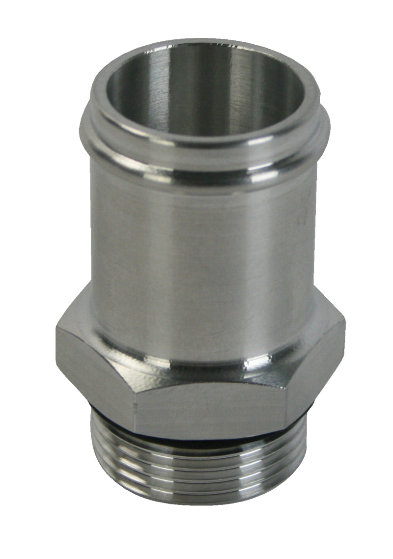 Moroso Electric Water Pump Hose Adapter -16An to 1-1/4in Hose - Raw Aluminum Fittings Moroso