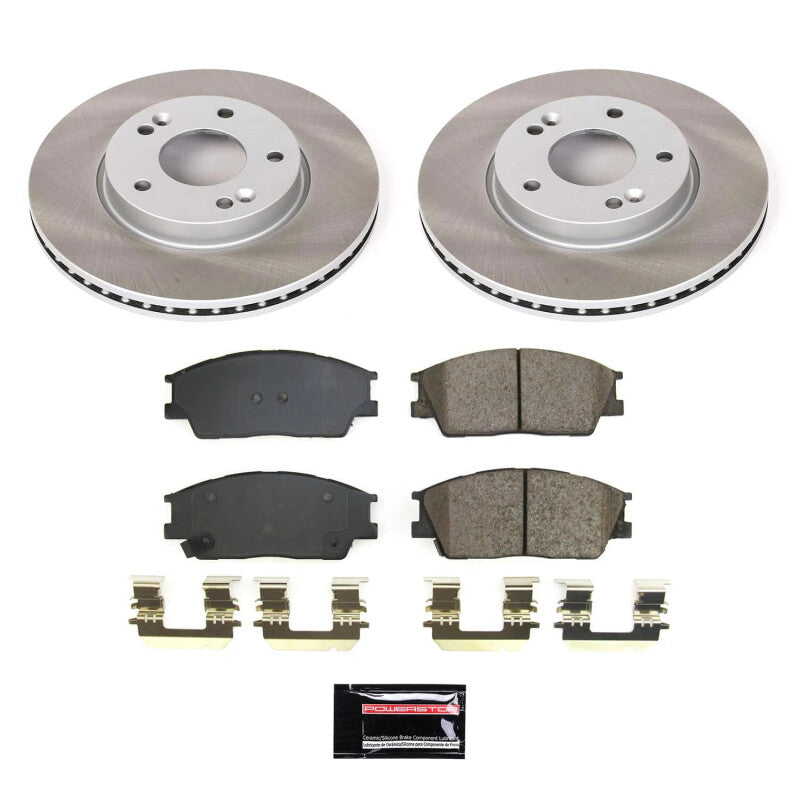 Power Stop 20-23 Kia Soul Front Semi-Coated Rotor Kit Brake Kits - Performance Blank PowerStop